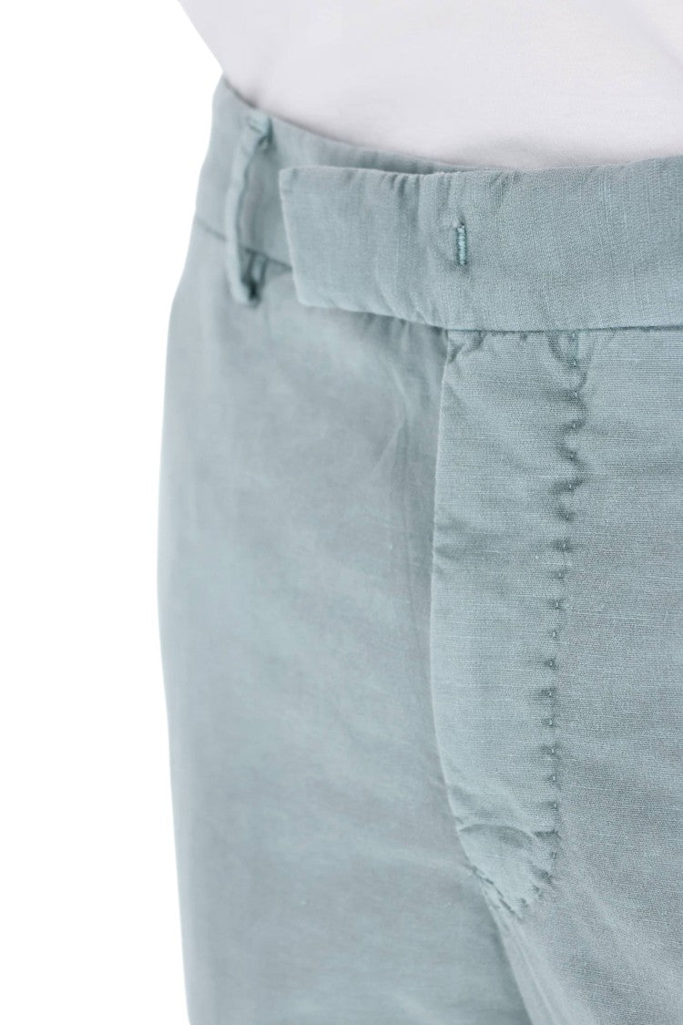 Pt Torino Master Fit Cotton-Linen Trousers