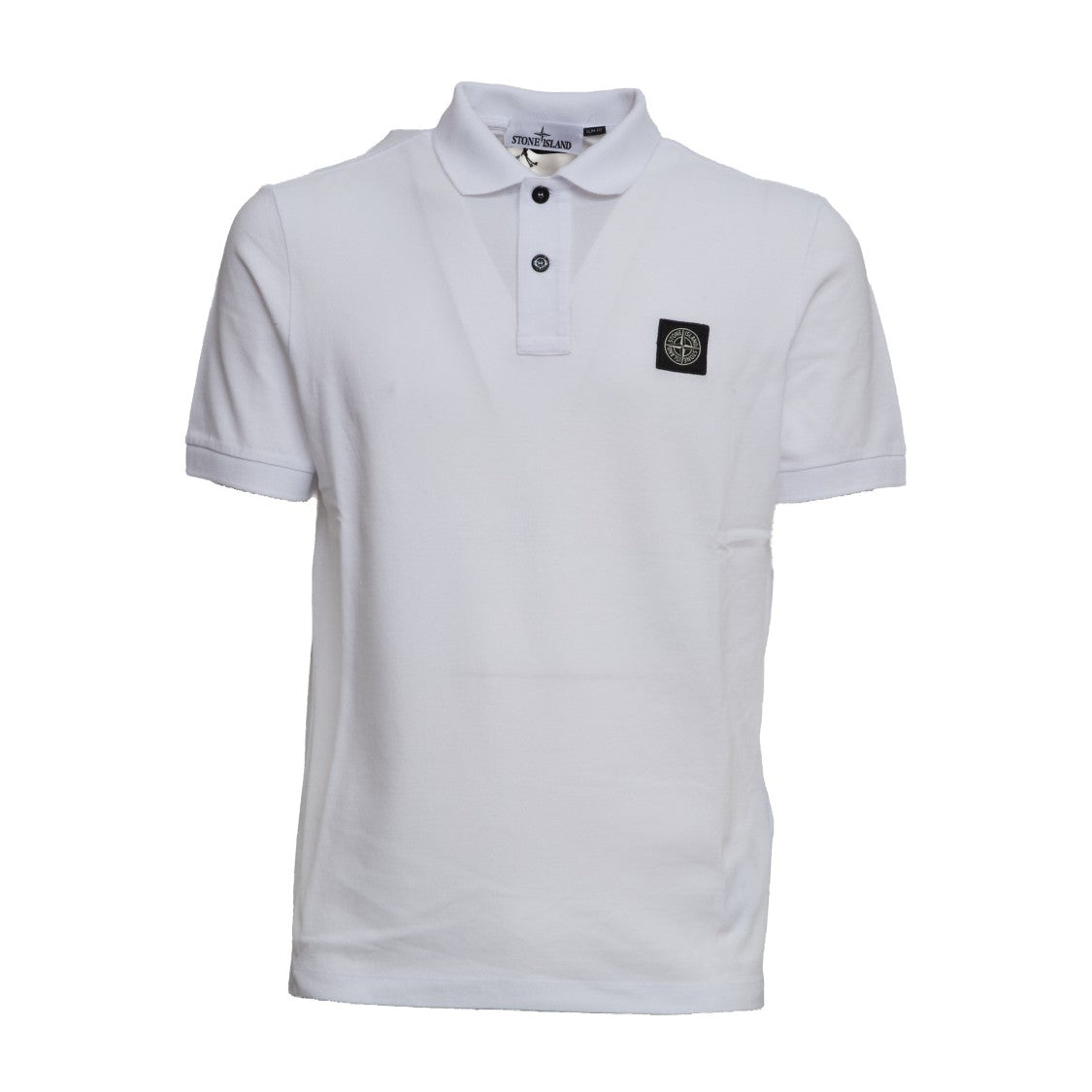Stone Island Compass Logo Patch Slim Polo Shirt