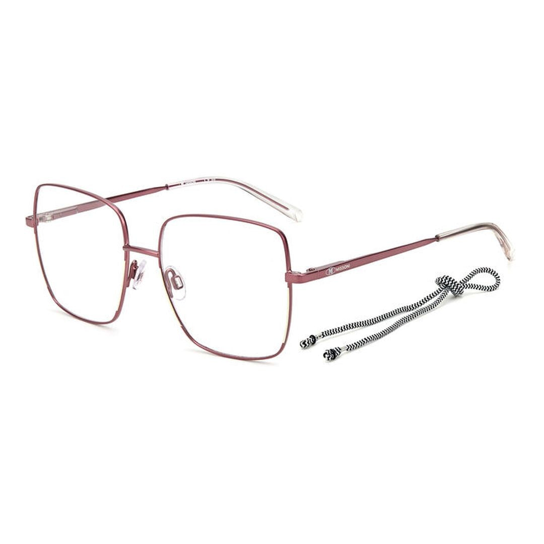 M Missoni Mmi 0021 Square Steel Frame Eyeglasses With Adjustable Nose Pads