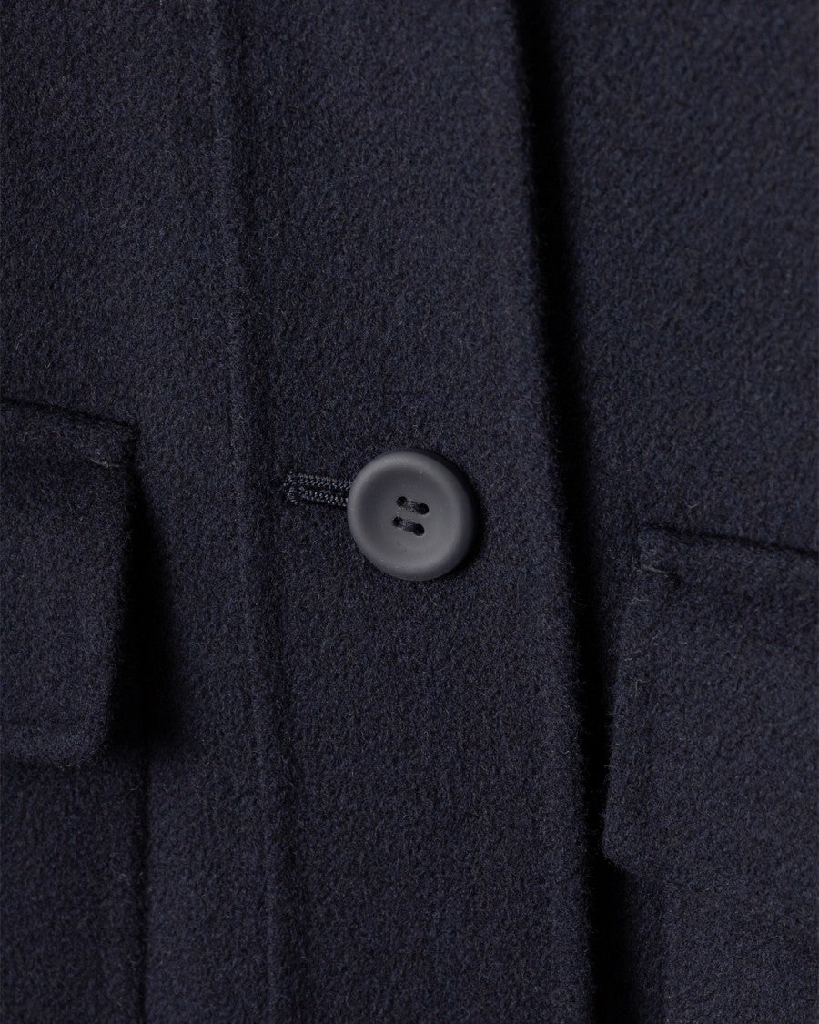 Max Mara Fiero Navy Button-Front Jacket