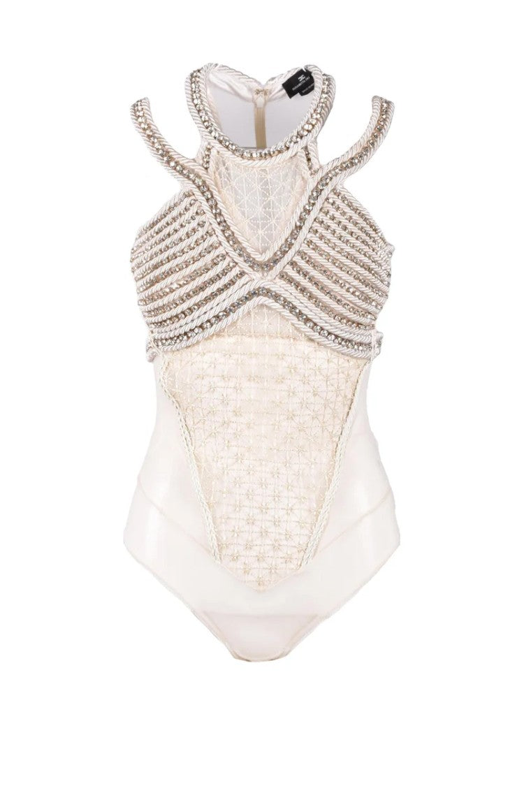 Elisabetta Franchi Body White Polyamide Elastane