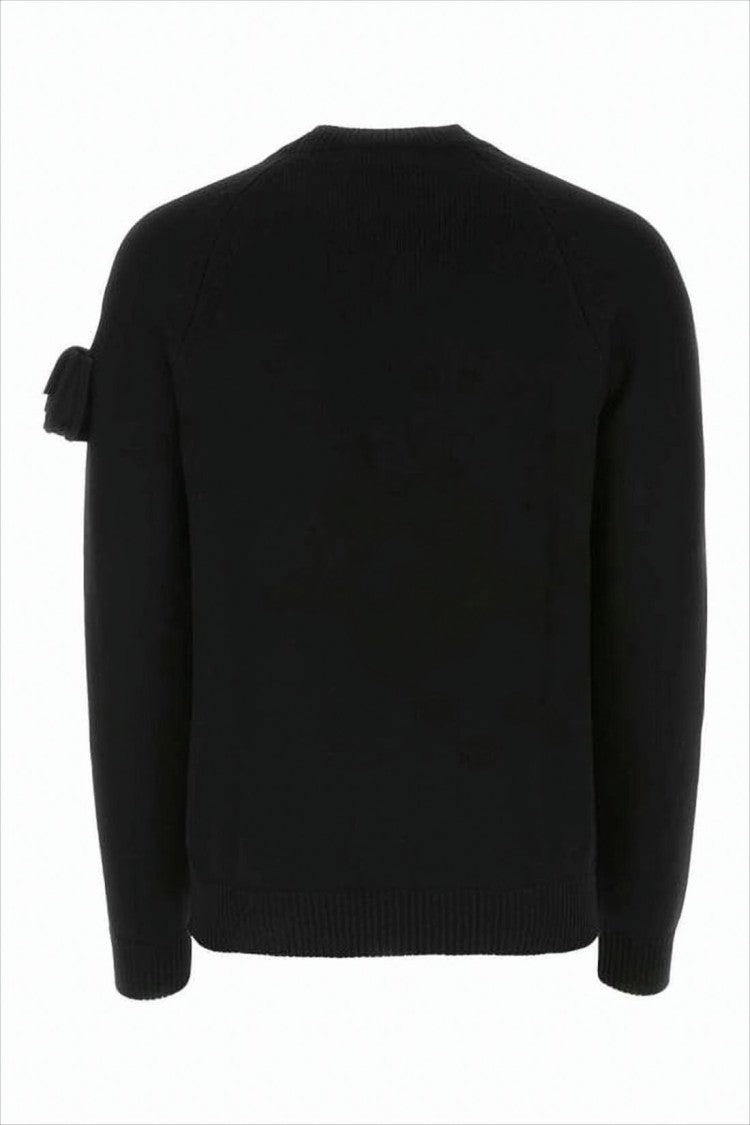 Fendi Classic Black Wool Sweater With Tassel Detail