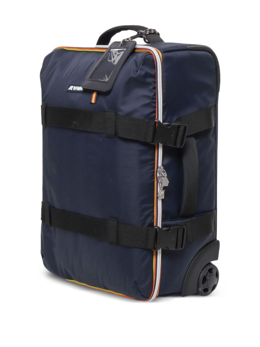 K-Way Compact Navy Blue Suitcase With Dual Handles