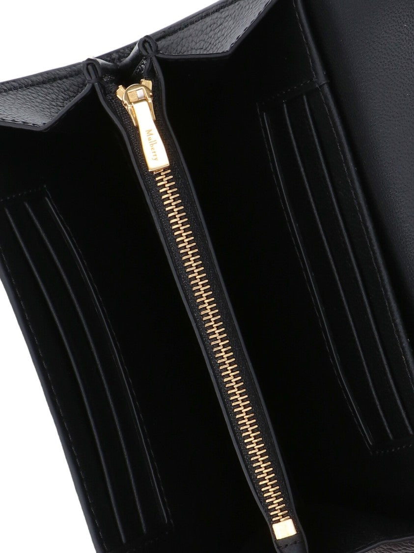Mulberry Black Darley Hammered Leather Wallet