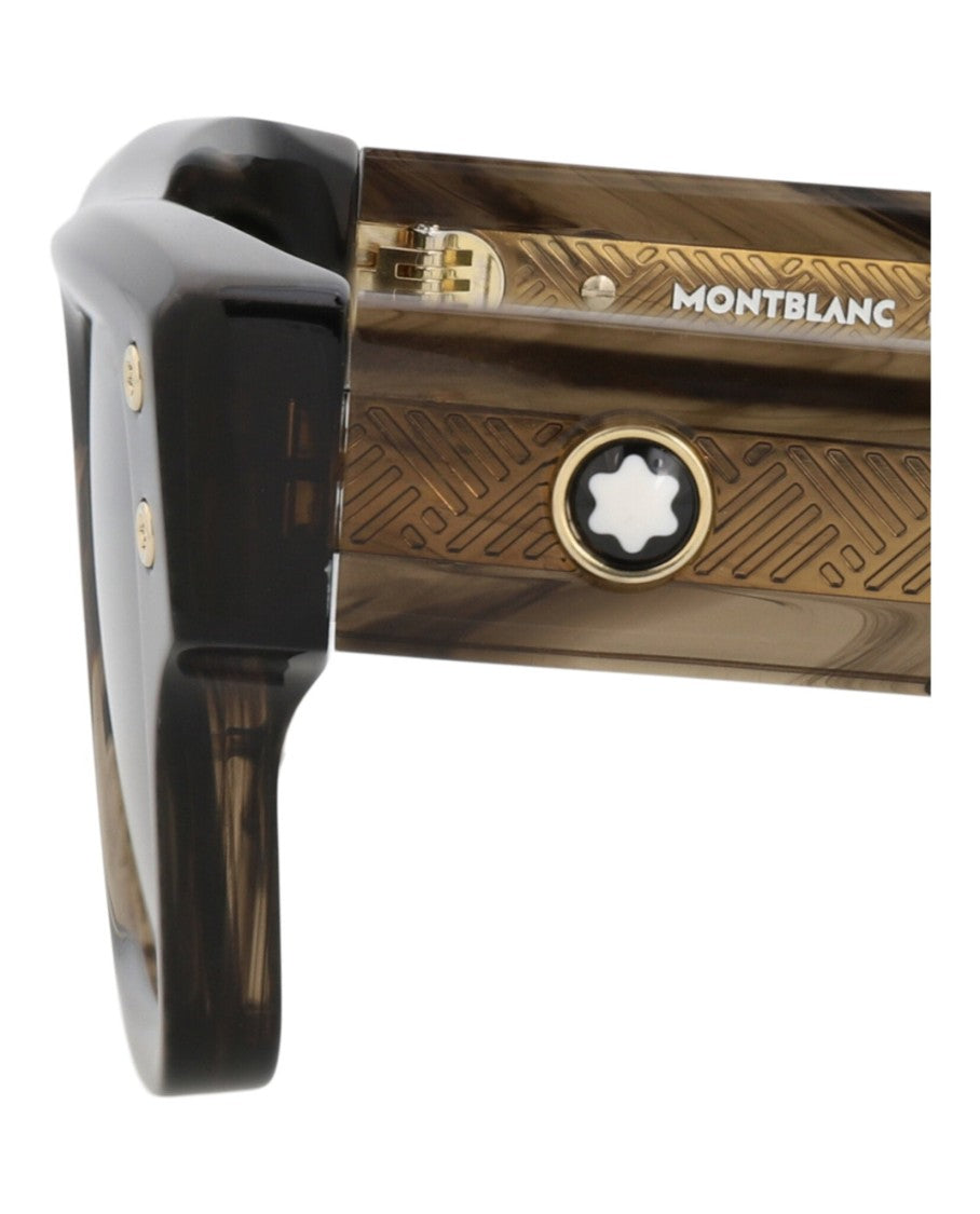 Montblanc Square-Frame Recycled Acetate Sunglasses