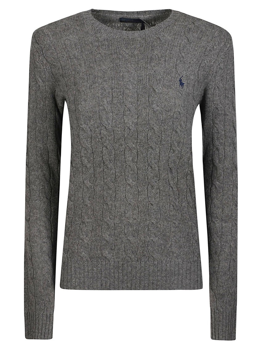 Polo Ralph Lauren Cable Knit Sweater With Crew Neckline And Ribbed Cuffs