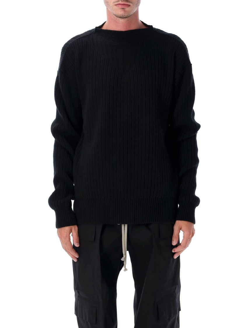 Rick Owens Fisherman Round Neck Wool Sweater