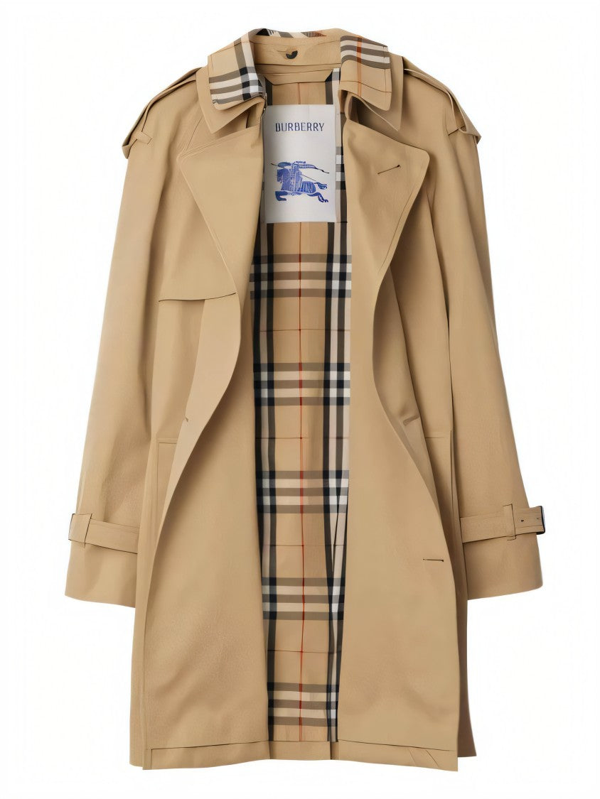 Burberry Double-Breasted Cotton Trench Coat
