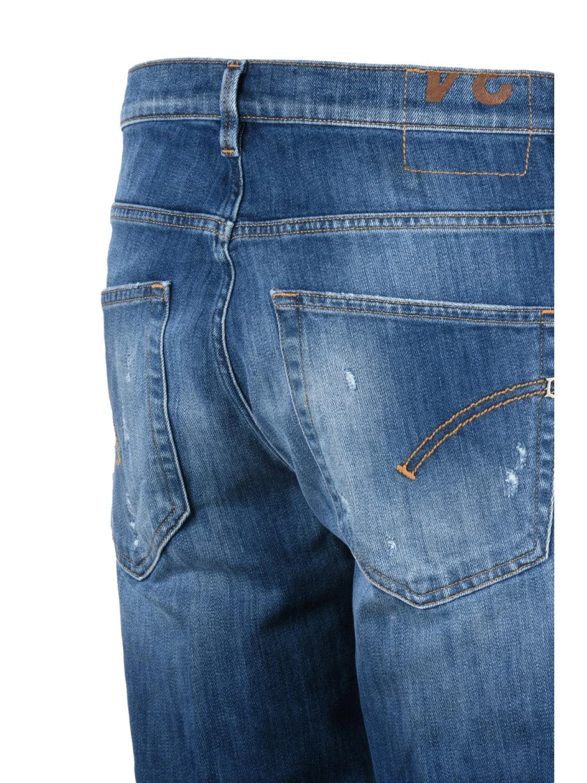 Dondup Blue Brighton Carrot Fit Stretch Jeans