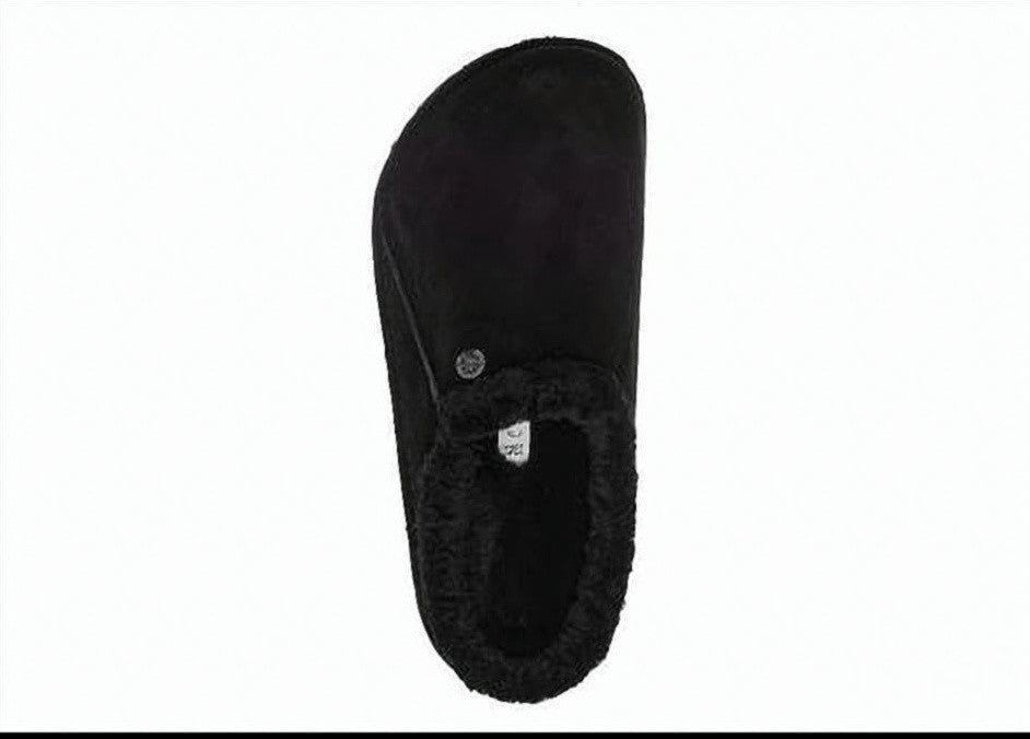 Birkenstock Suede Slip-On Mules With Plush Lining And Rubber Sole