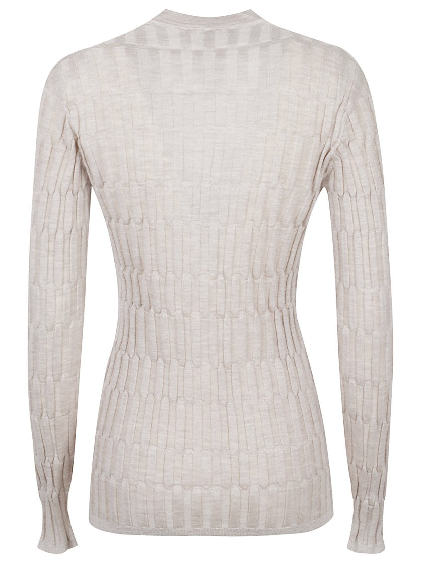 Fabiana Filippi Textured Knit Cardigan With Decorative Clasp