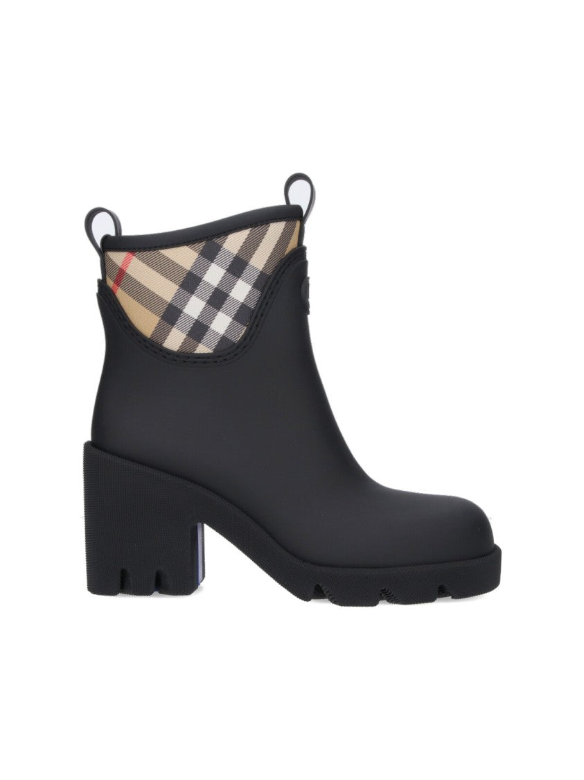 Burberry "Marsh Stamp" Ankle Boots – Black