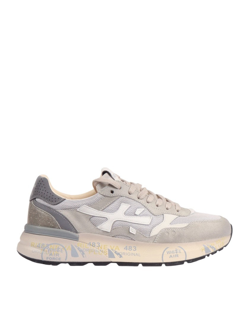Premiata Mick0.1 Light Grey Logo Sneakers