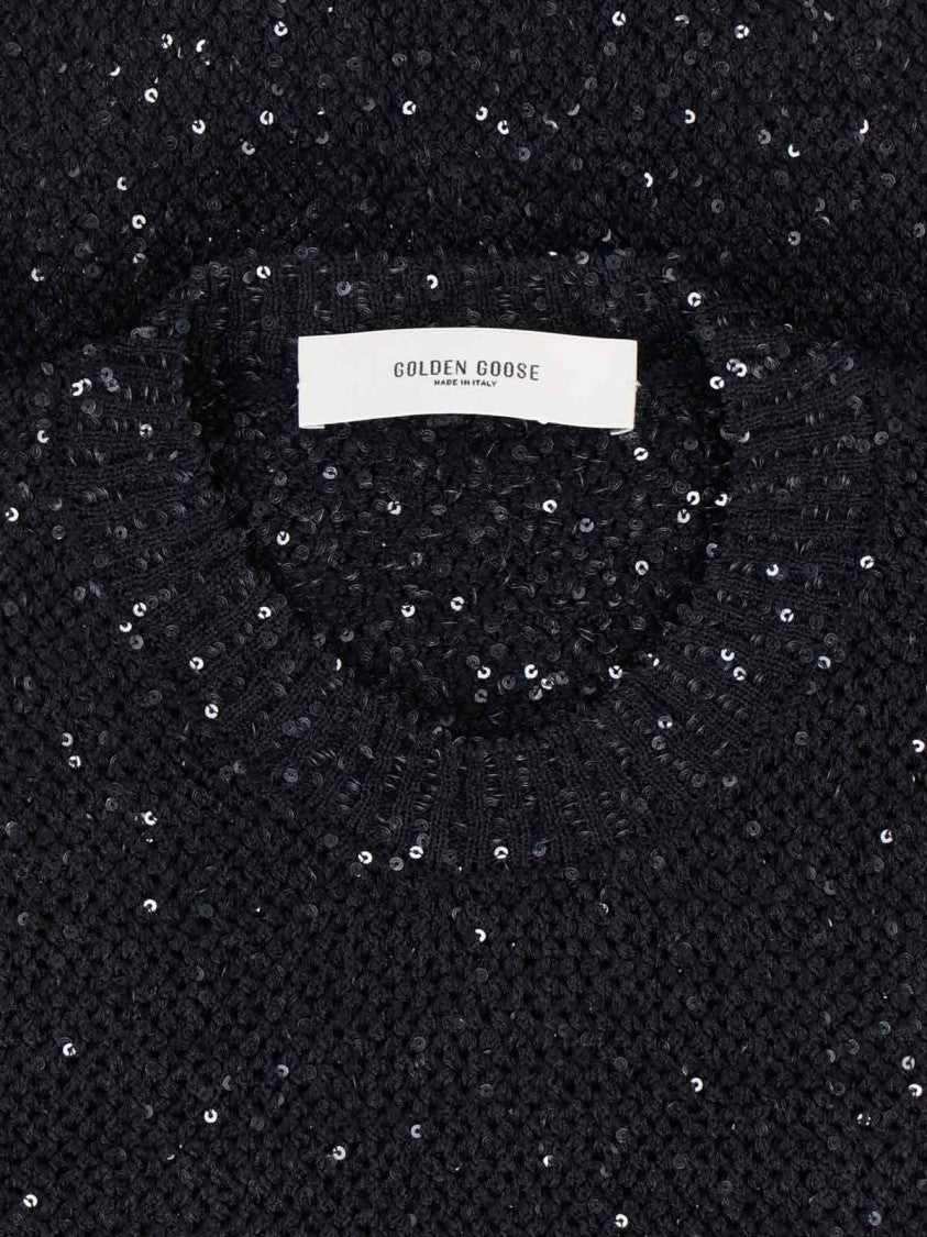 Golden Goose Sequin Knit Tank Top Black