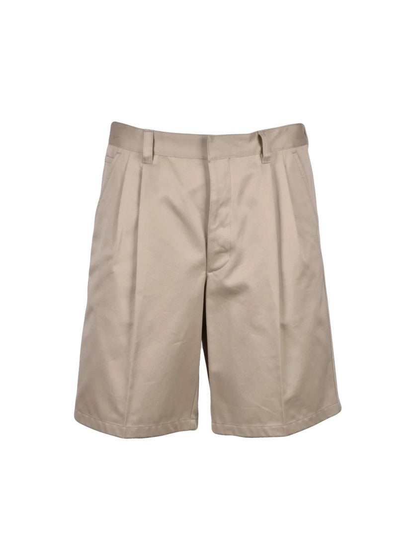 Prada Tailored Beige Shorts With Flat Front