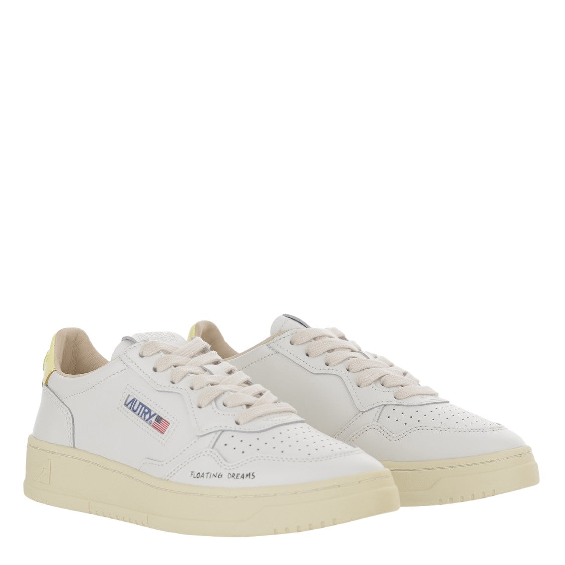 Autry Perforated Leather Low Sneakers With Logo Accents