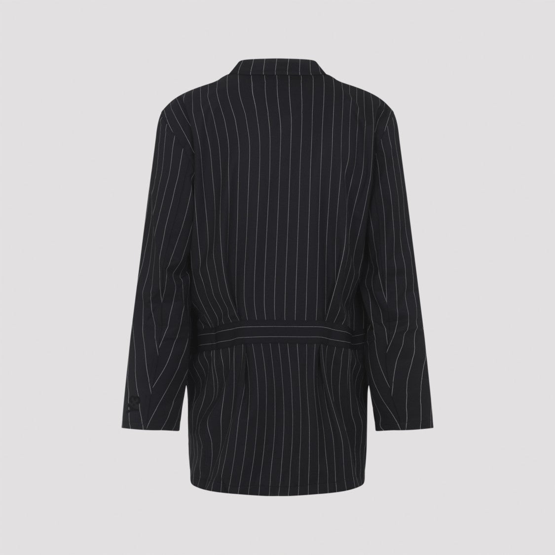 Y-3 Tailored Black Pinstripe Jacket With Notched Lapel