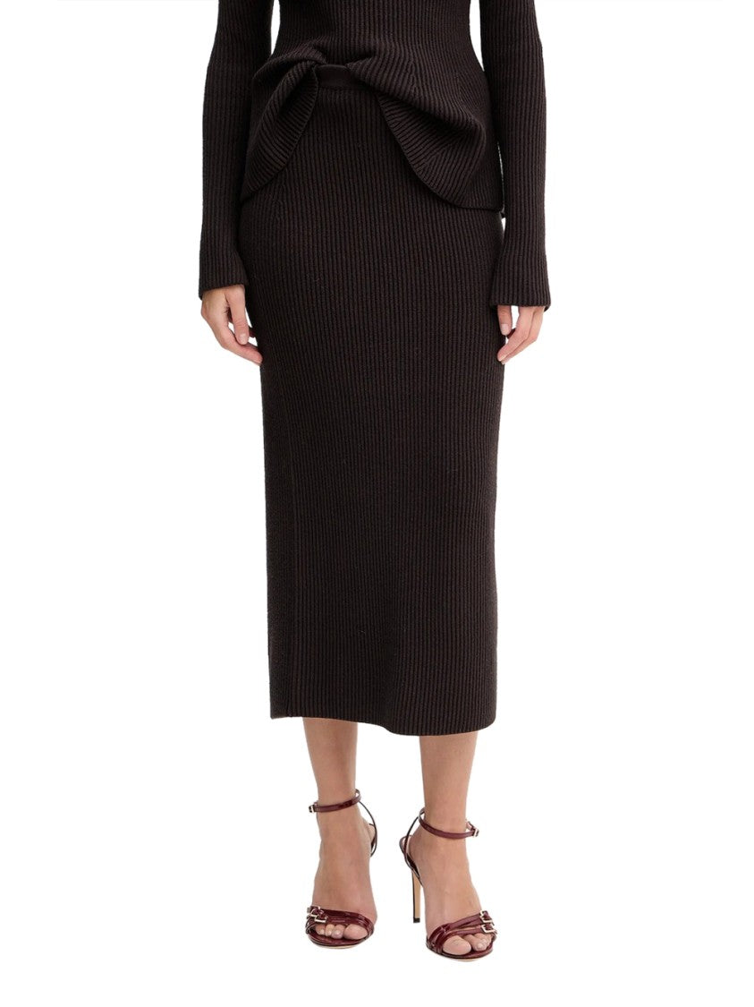 Twin-Set Tailored Neutrals Skirt With Clean Lines And Structured Silhouette