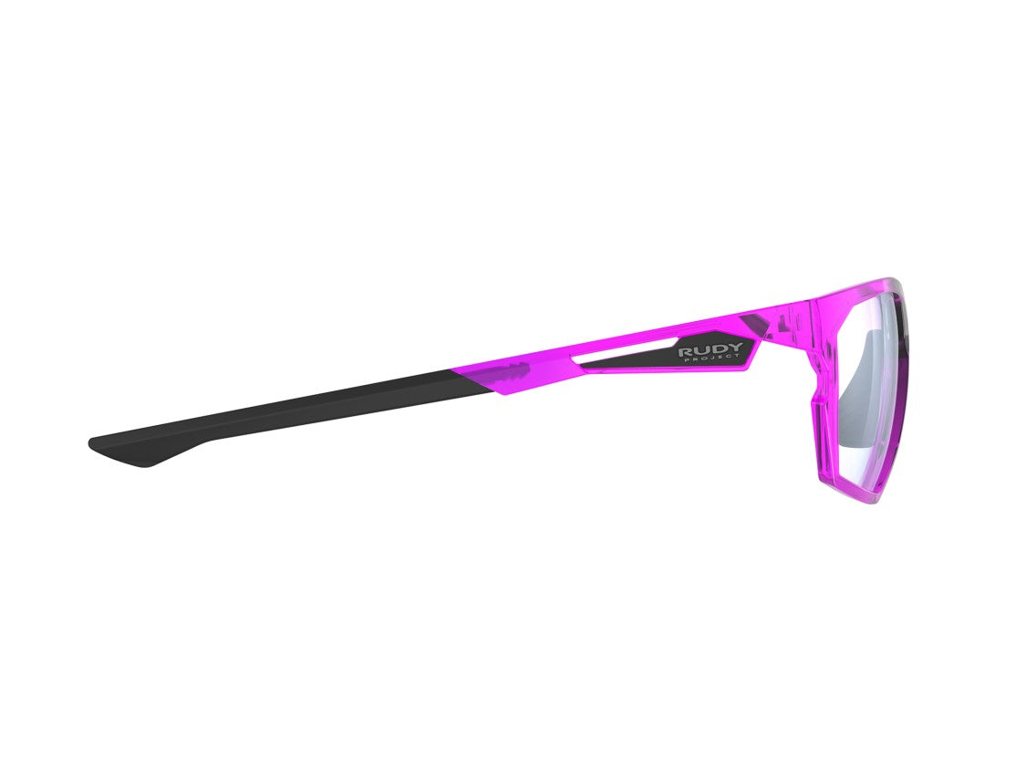 Rudy Project Pink No Code Translucent Geometric Sunglasses