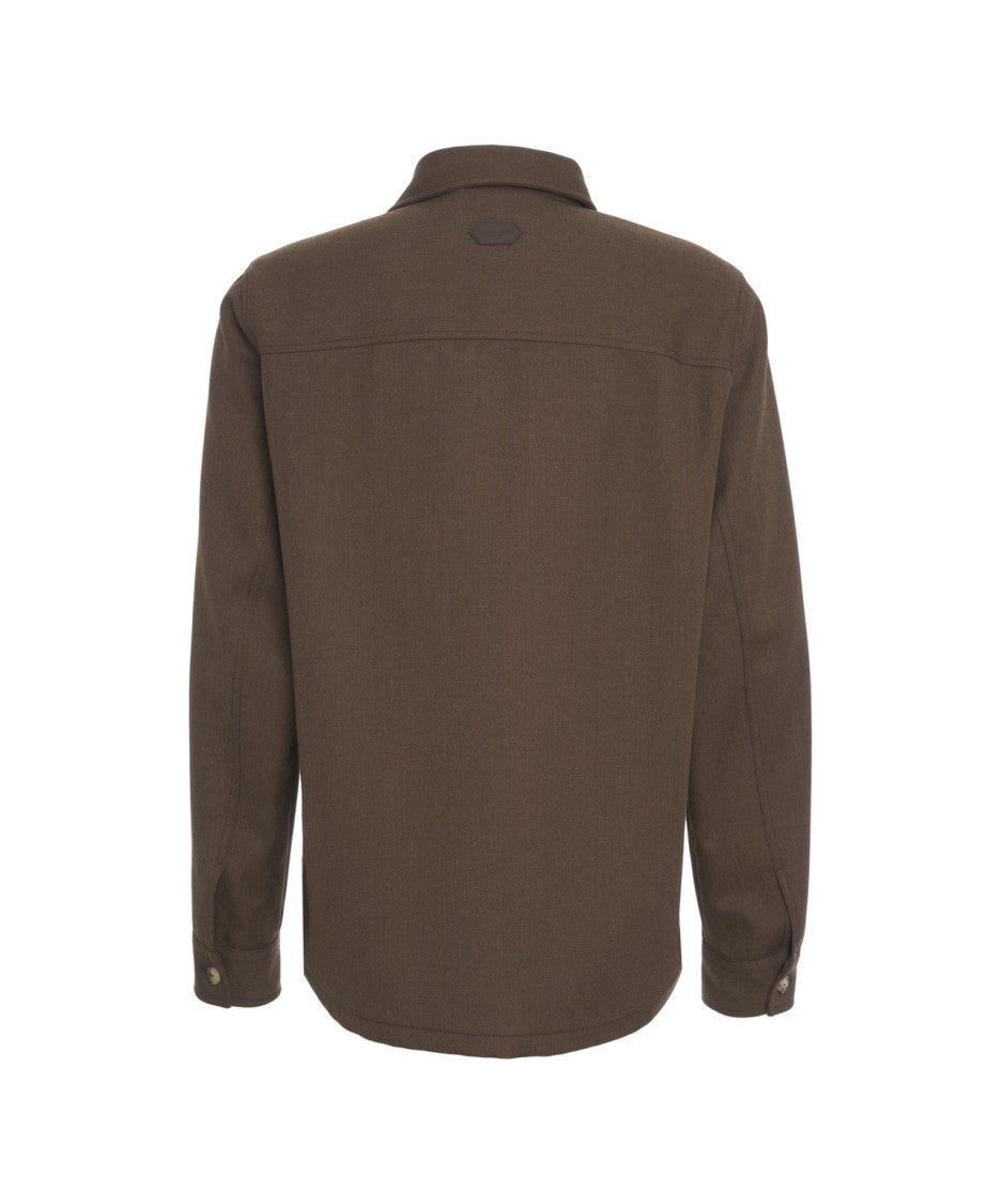 Jacob Cohen Utility-Inspired Overshirt With Classic Kent Collar And Buttoned Pockets