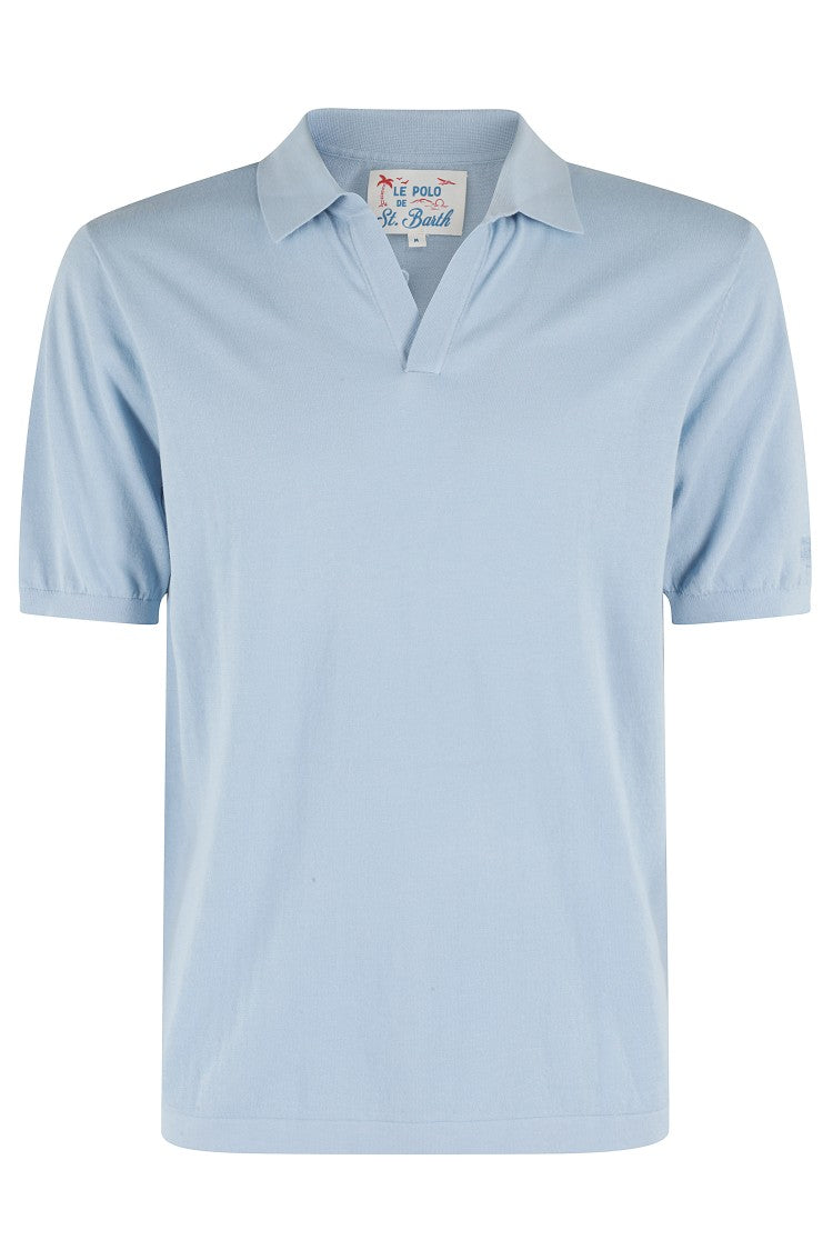 Mc2 Saint Barth V-Neck Polo Shirt With Classic Collar