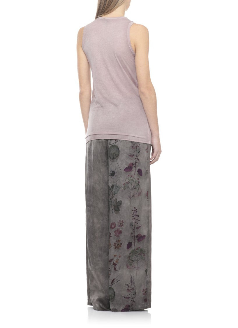 Avant Toi Purple Cotton Crewneck Tank Top