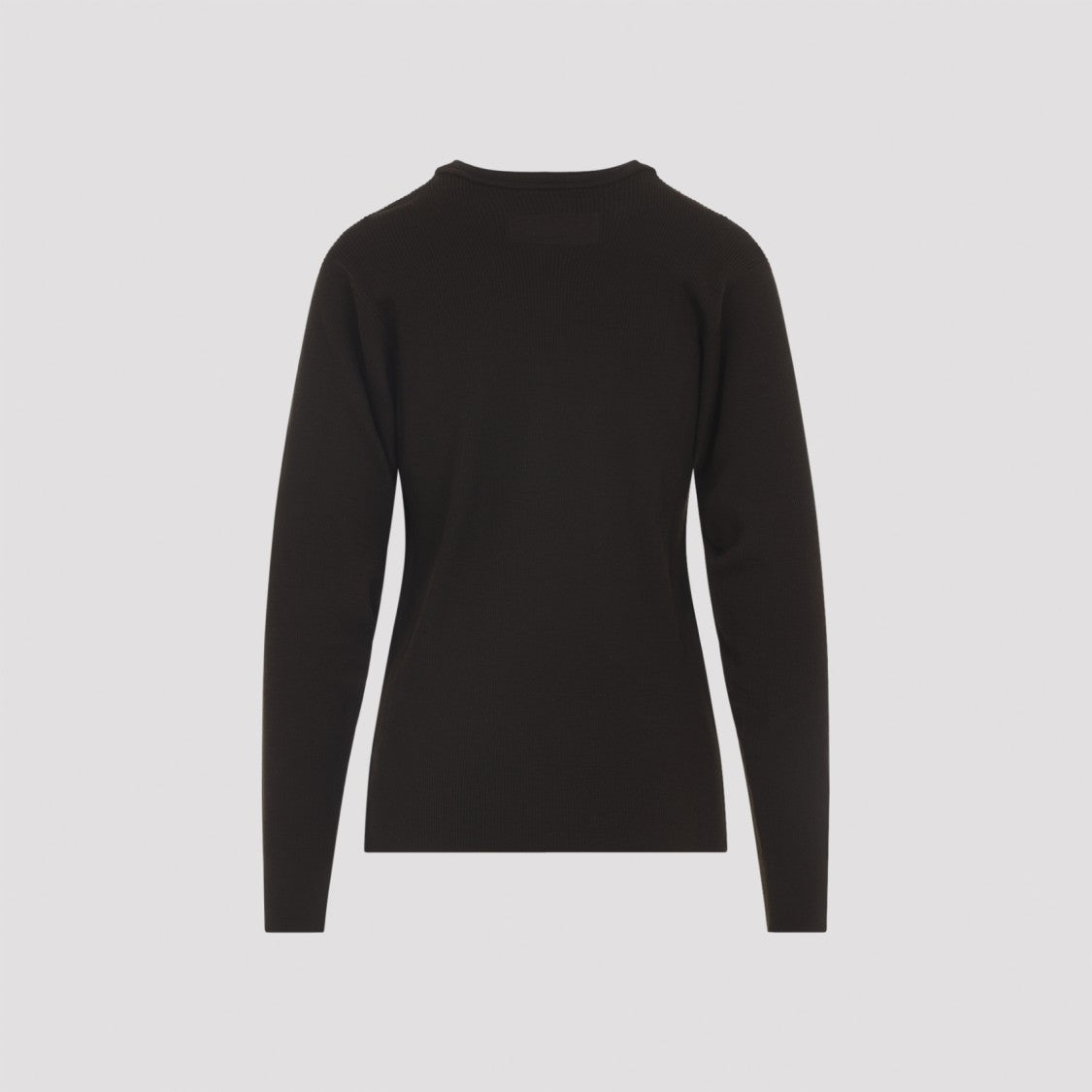 Phoebe Philo Fitted Long-Sleeved Wool Top With Round Neckline