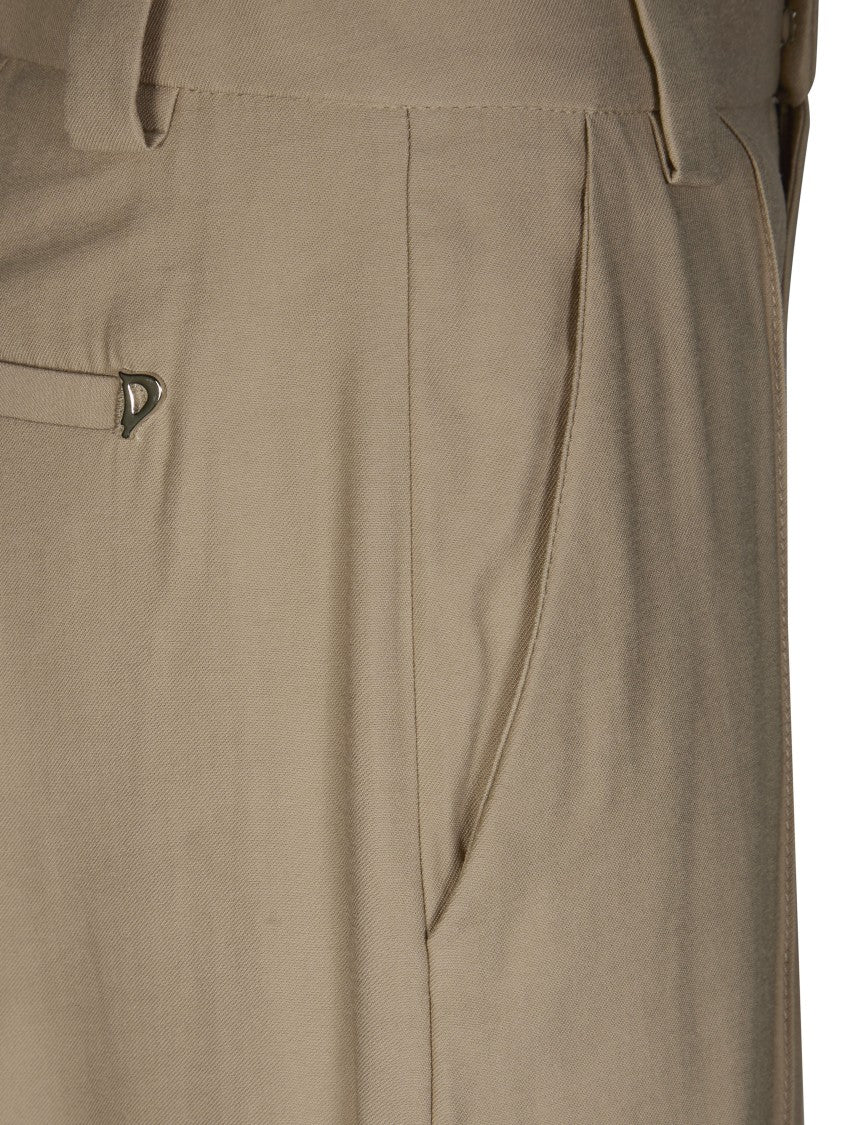 Dondup Straight Leg Smooth Tailored Trousers