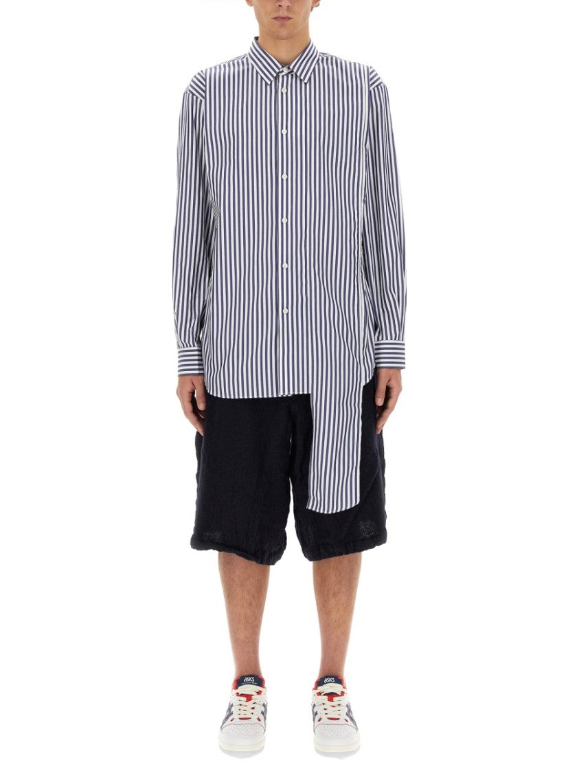 Comme Des Garçons Asymmetrical Striped Shirt