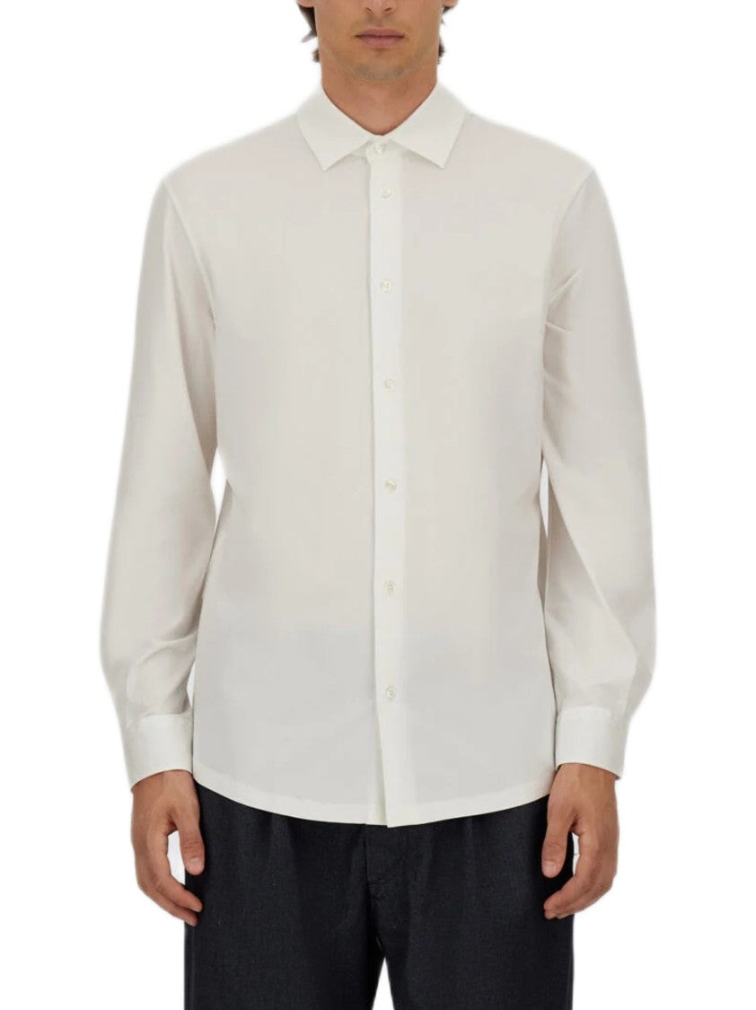 Herno Contemporary White Stretch Cotton Jersey Shirt