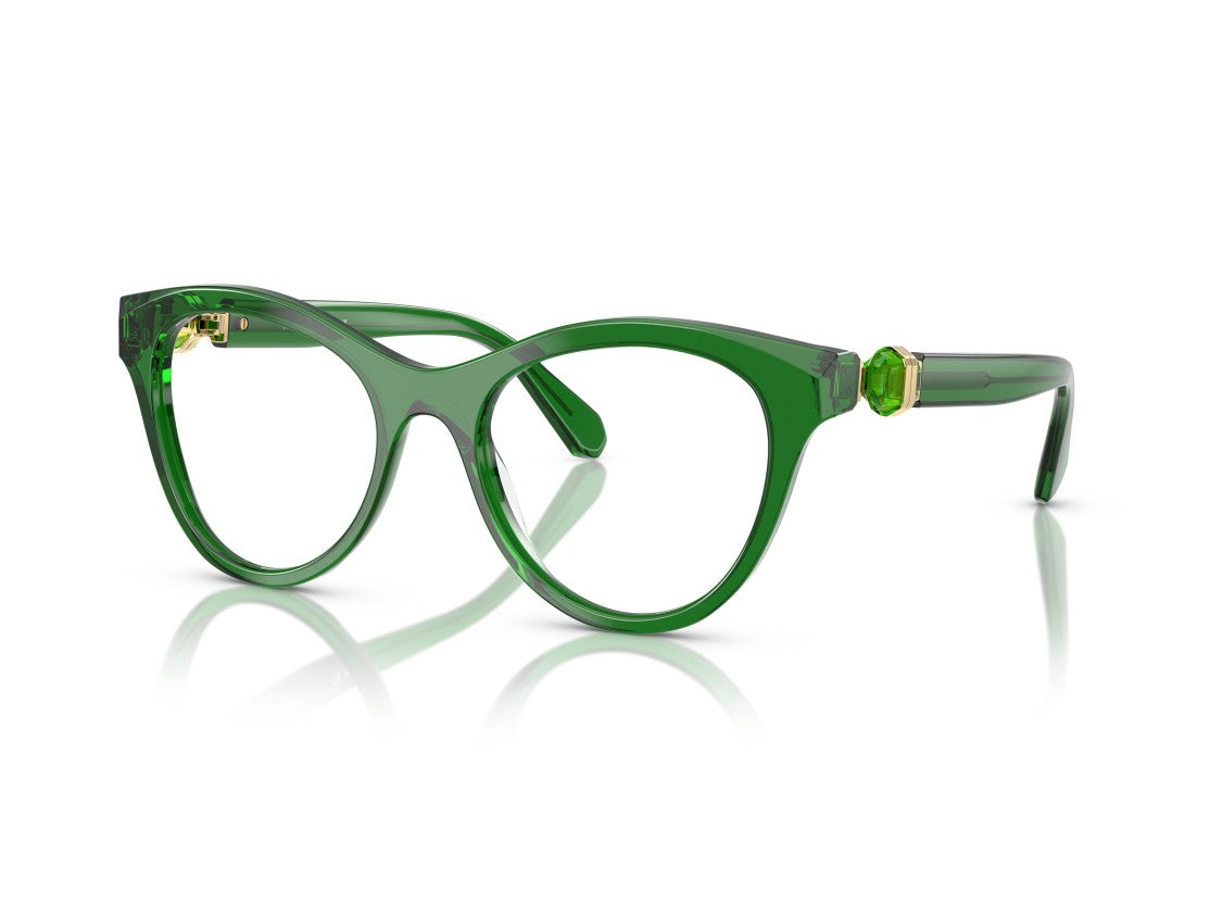 Swarovski Green 0Sk2036 Translucent Cat-Eye Sunglasses