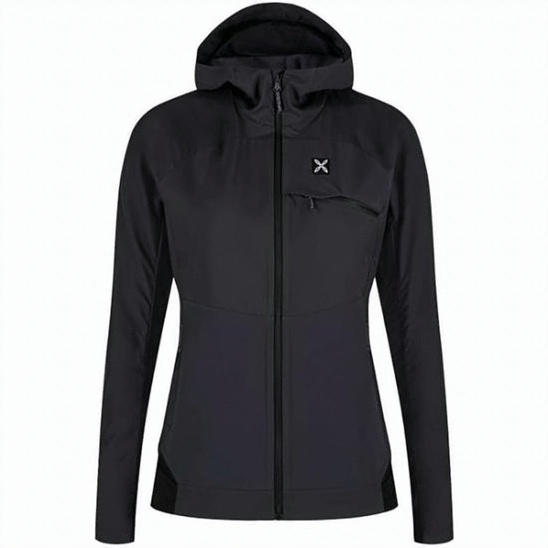 Montura Fitted Black Jacket With Hood And Zippered Pocket