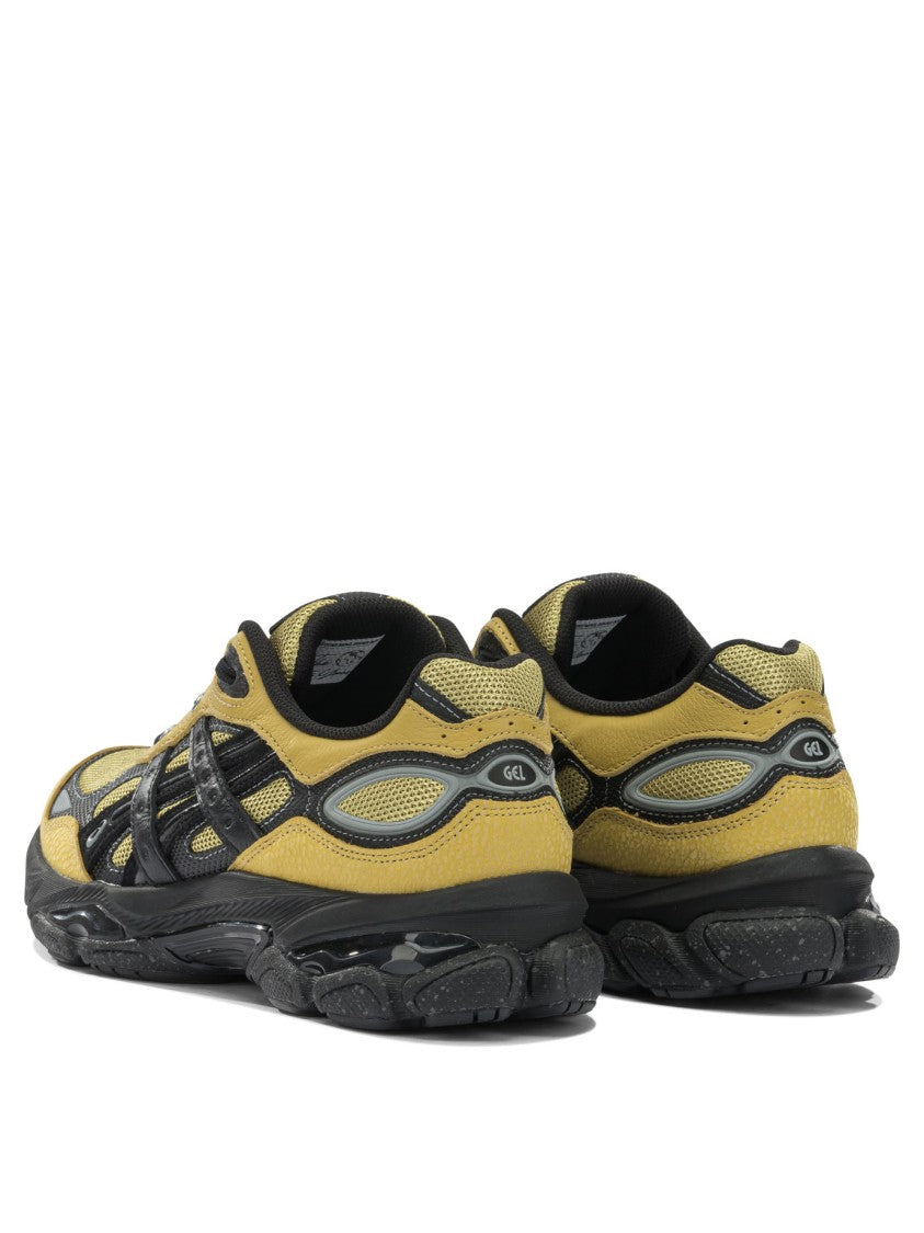 Asics Sporty Yellow And Black Sneakers With Textured Sole
