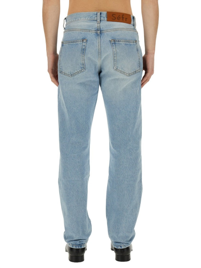 Séfr Classic Straight Cut Jeans With Vintage Wash