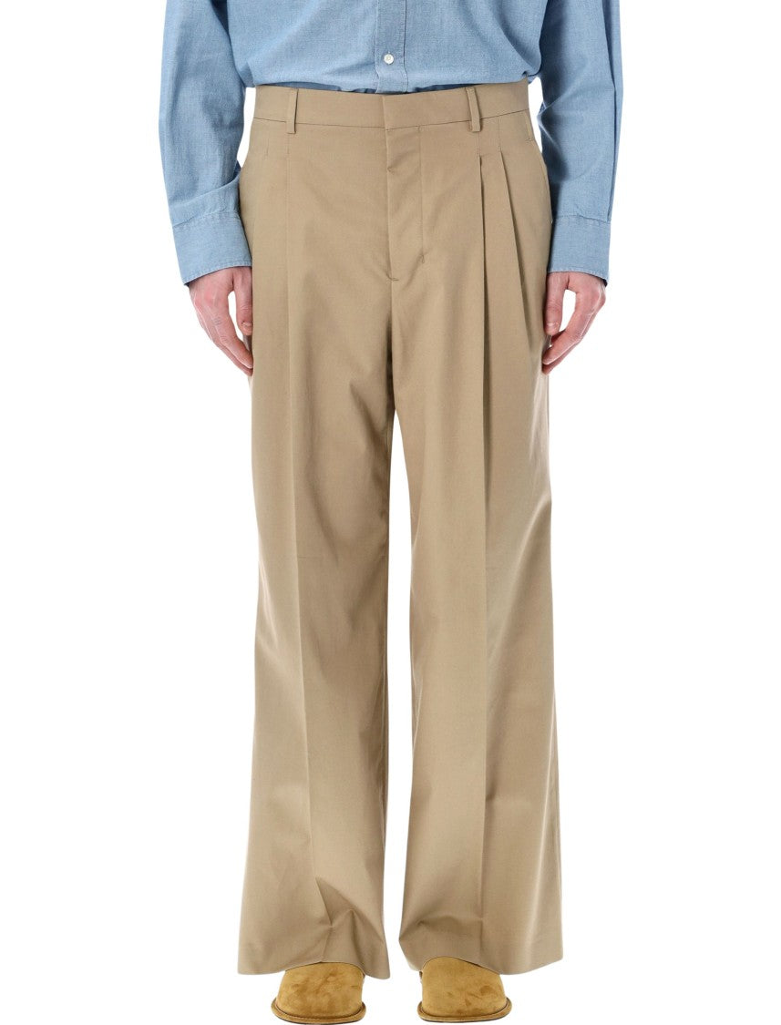 Ami Paris Low Waisted Double Pleat Loose Trousers