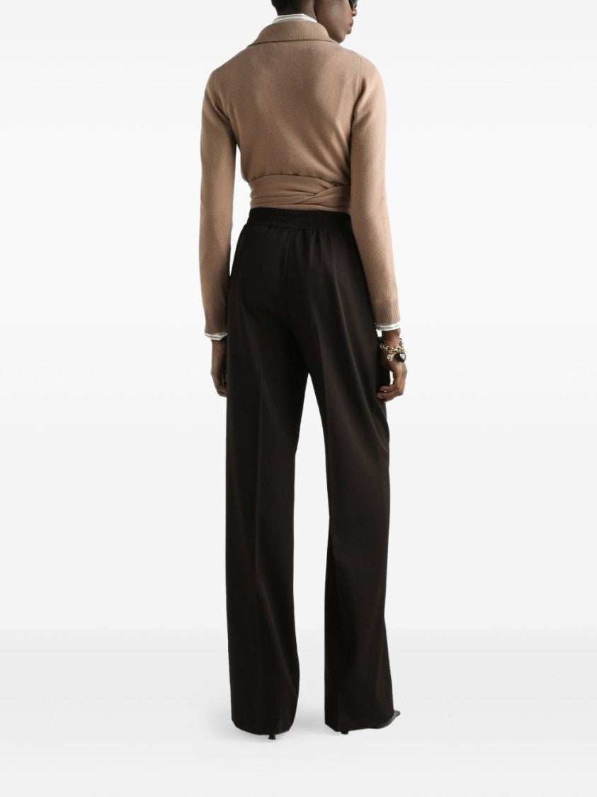 Dolce & Gabbana Straight-Leg Black Trousers With High Elastic Waistband