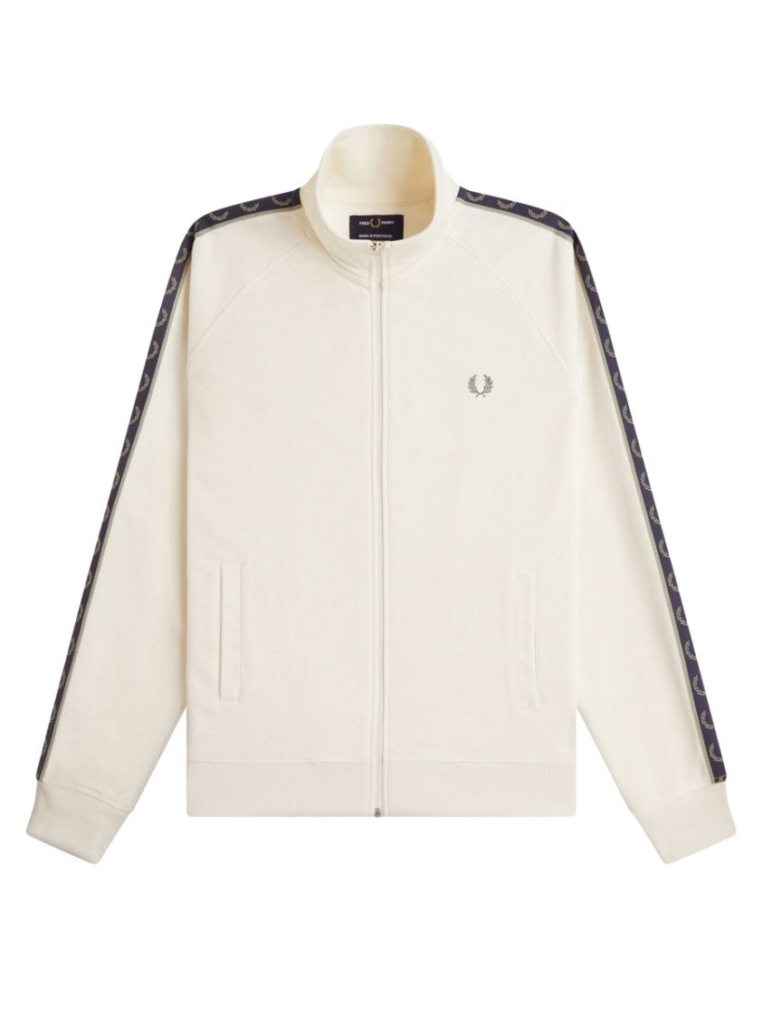 Fred Perry Full Zip Tracksuit Jacket With Laurel Wreath Logo
