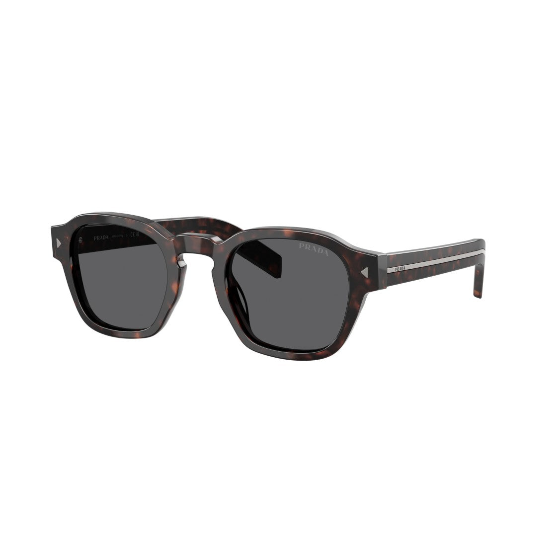 Prada 0Pr A16s Tortoiseshell Geometric Sunglasses With Thick Temples