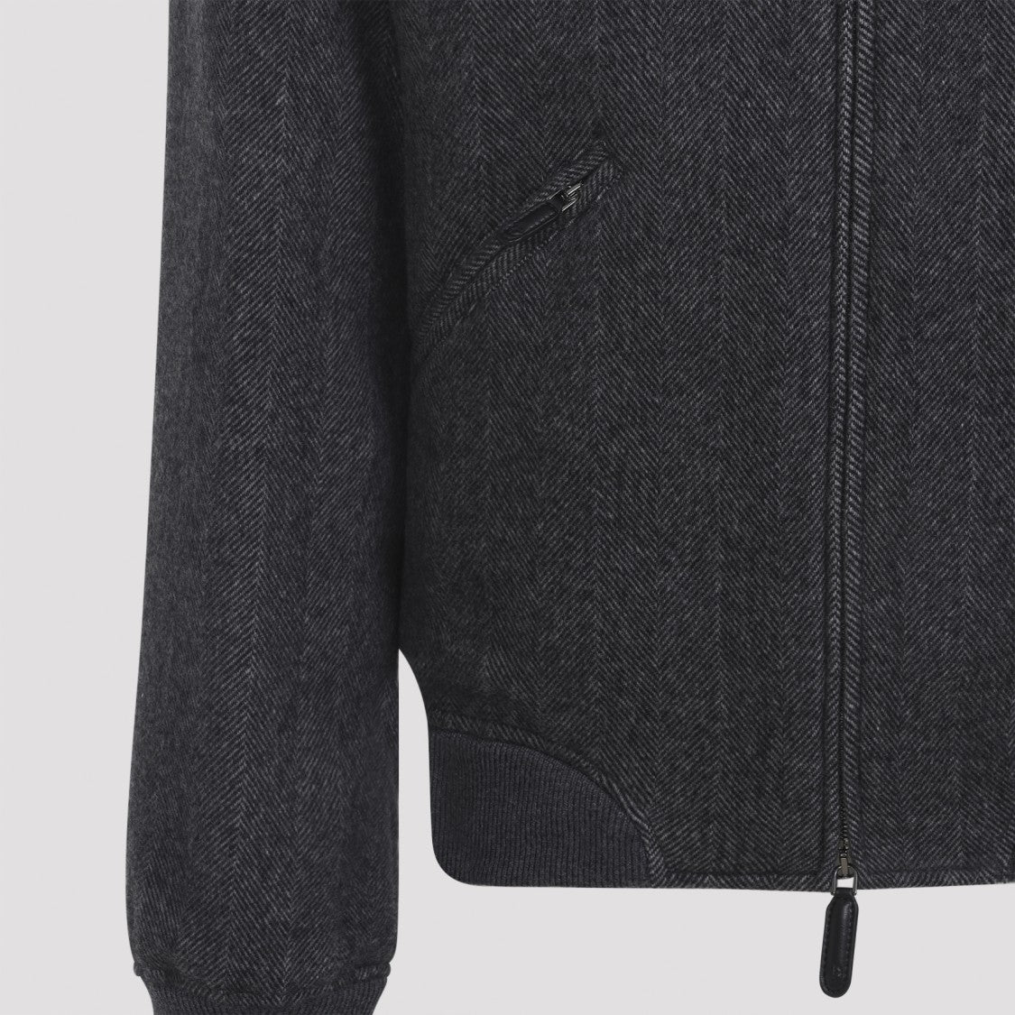Giorgio Armani Excalibur Grey Cashmere Blouson Jacket