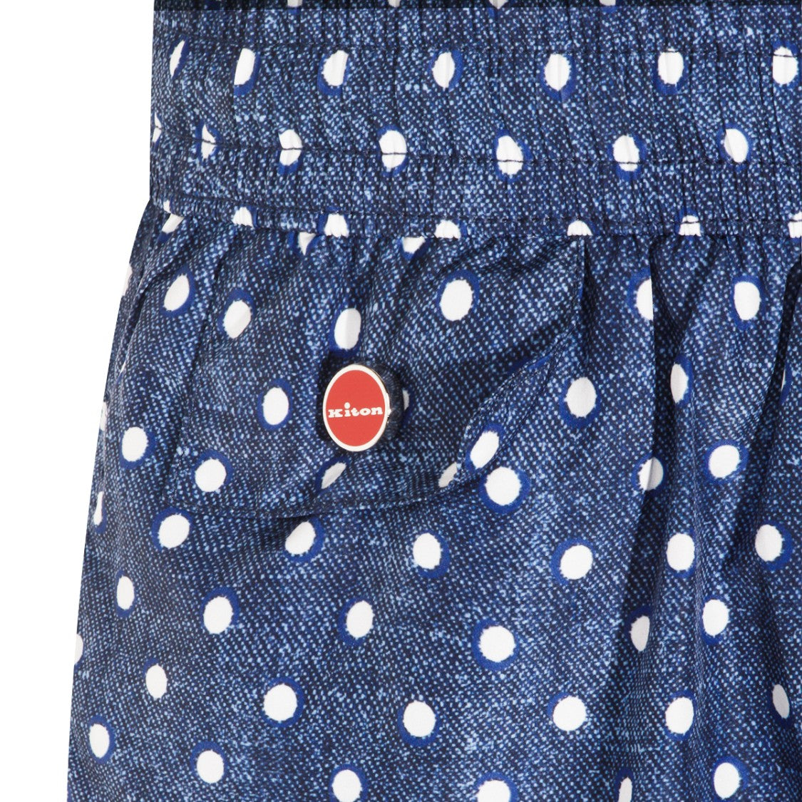 Kiton Playful Polka Dot Shorts With Elastic Waistband And Textured Fabric