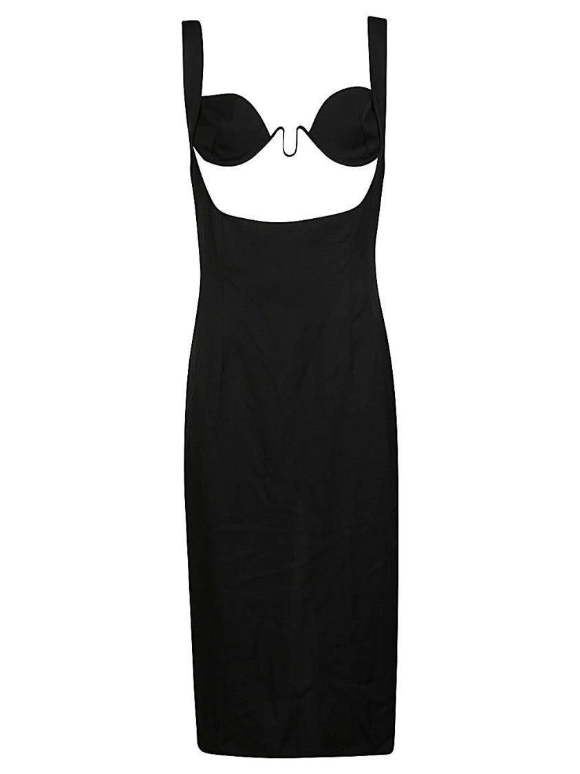 Ziah Black Logo Midi Dress
