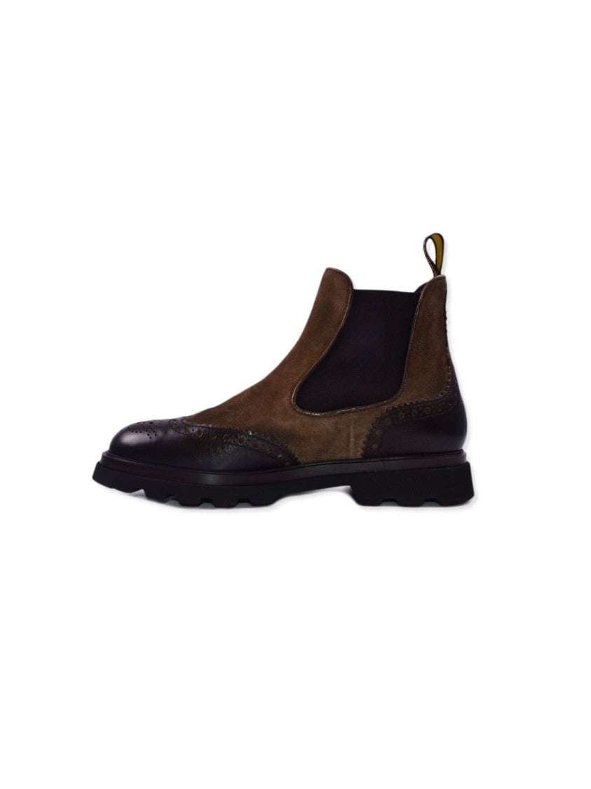 Doucal's Rich Brown Suede Elegant Ankle Boots
