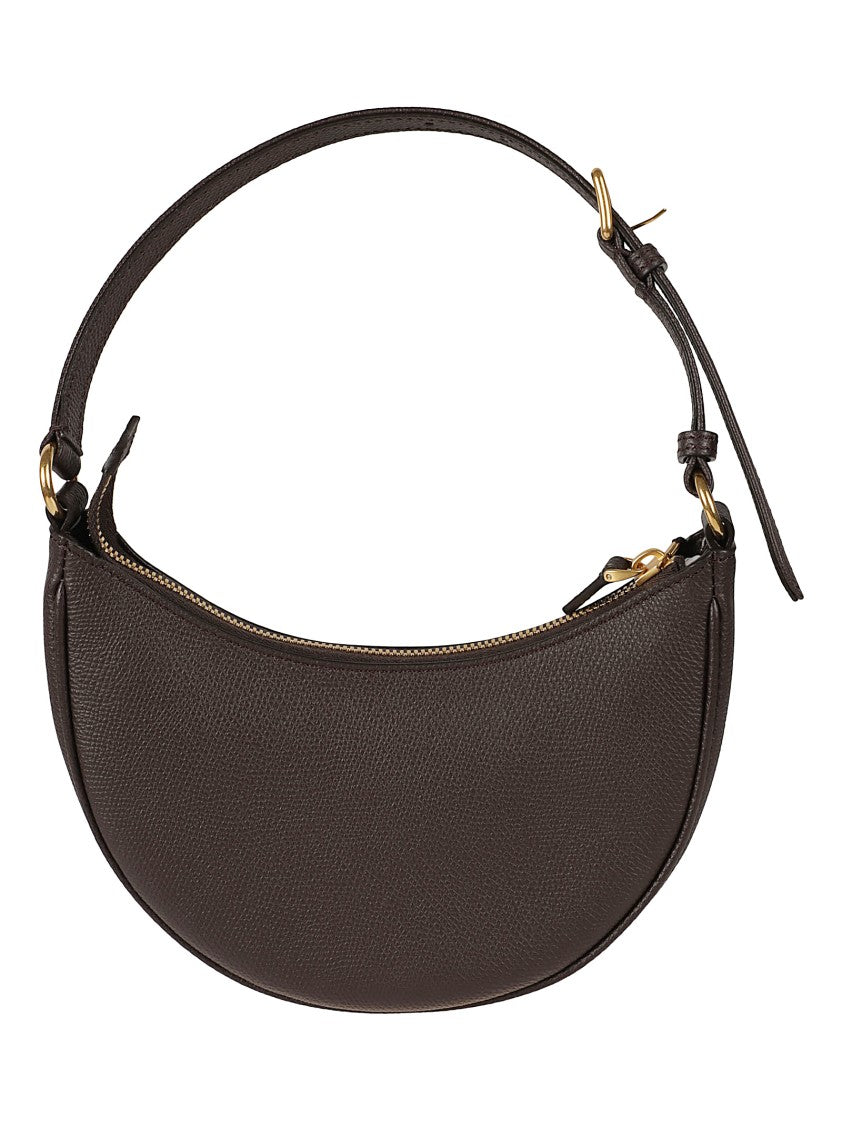 Valentino Garavani Crescent-Shaped Handbag In Textured Split Calf Leather