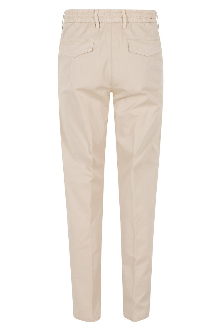 Eleventy Beige Drawstring Elasticated Waist Cotton Jogger Pants