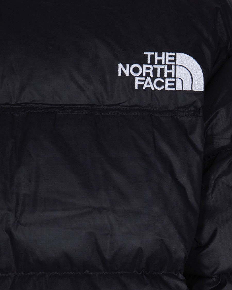 The North Face Wool Nuptse Cropped Jacket In Tnf Black