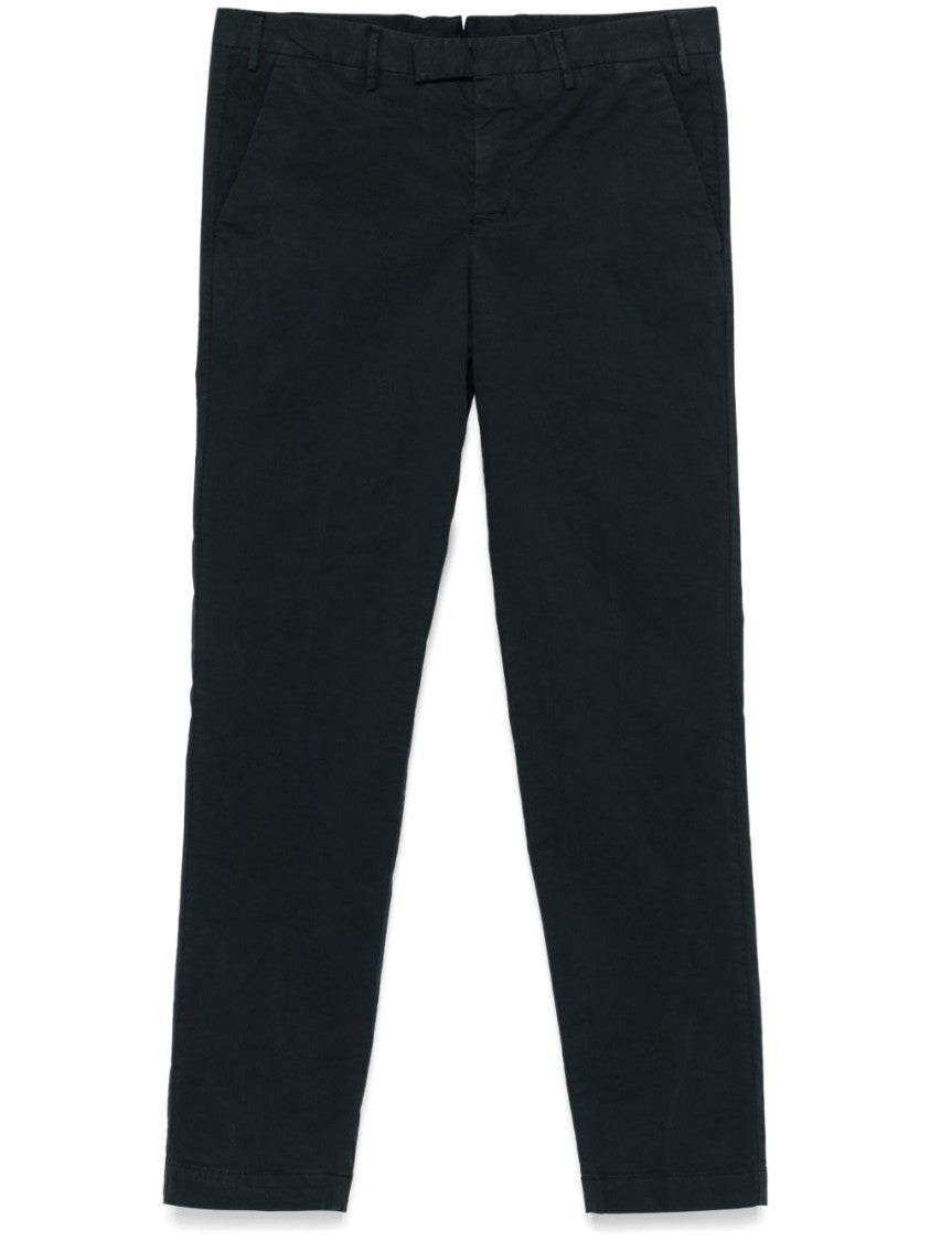 Pt Torino Prussian Blue Trousers With Hidden Closure