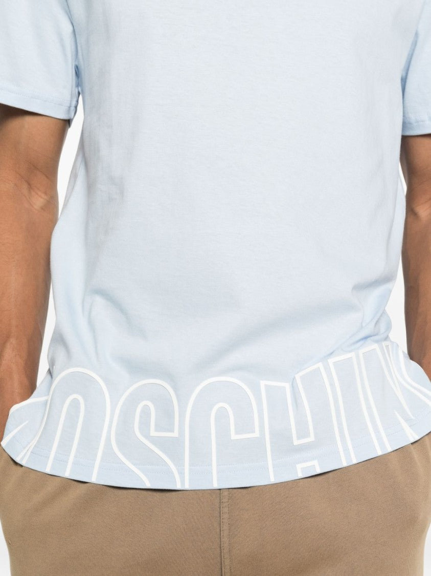 Moschino Light Blue Crew Neck T-Shirt