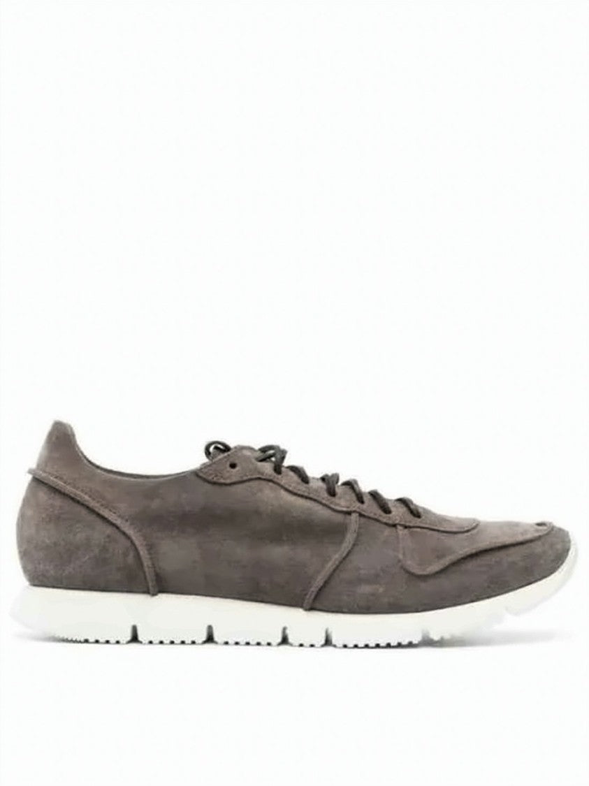 Buttero Smooth Suede Sneakers With Contrasting Vibram Sole