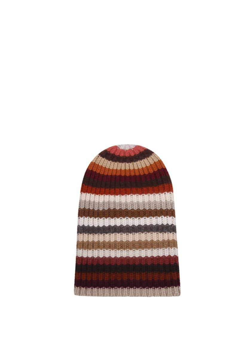 Hurray Multicolored Striped Cashmere Beanie