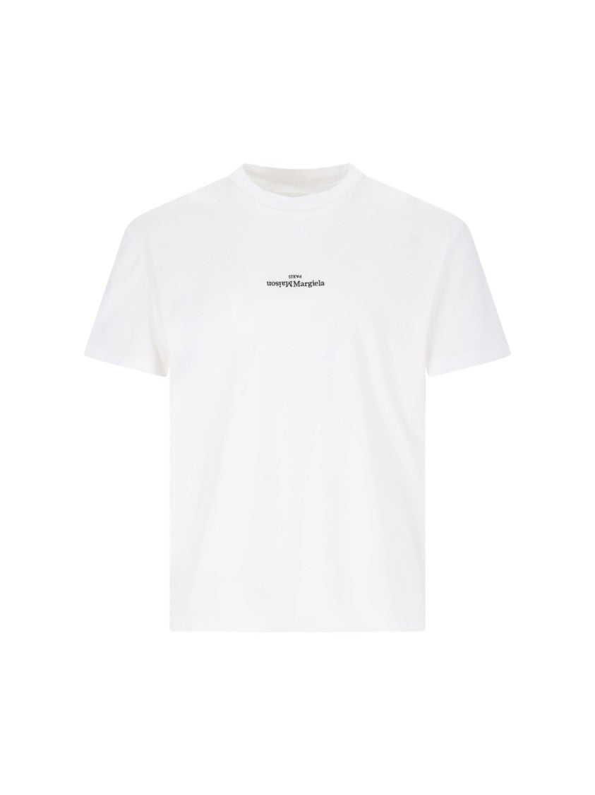 Maison Margiela Distorted Logo' T-Shirt – White
